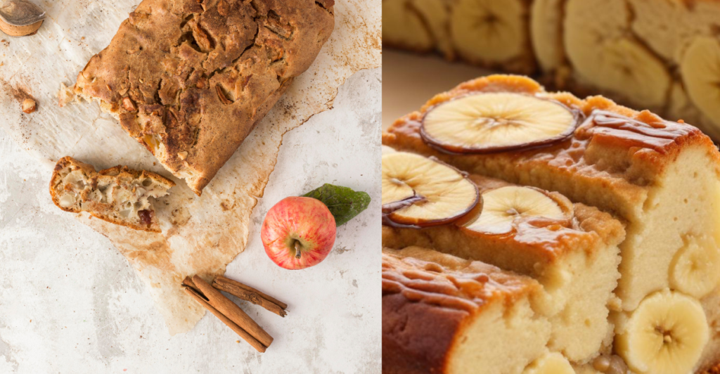 BOLO DE BANANA, Maçã e Nozes