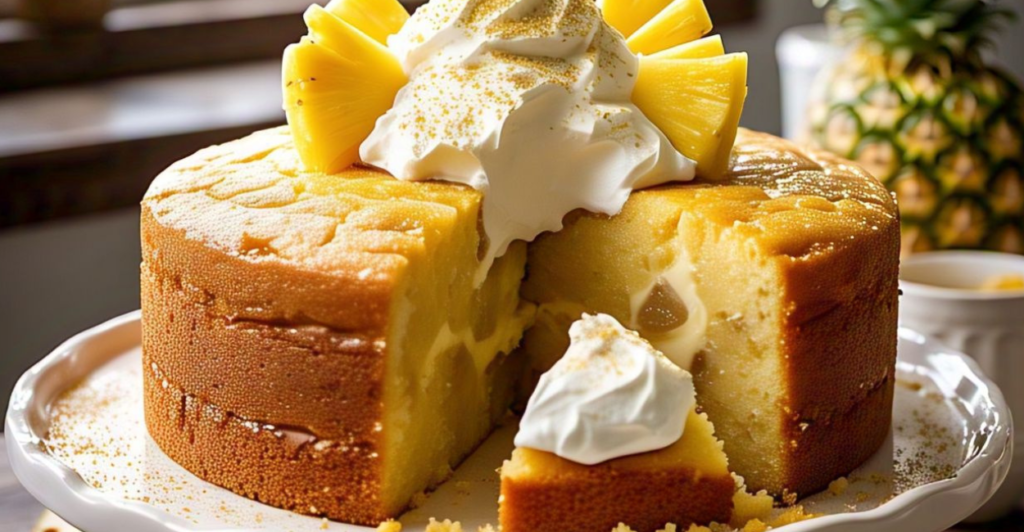 Bolo de Abacaxi com Creme