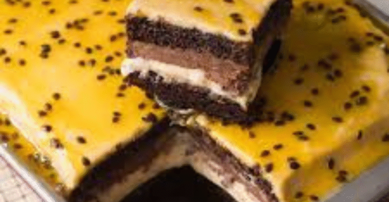 Torta Mousse de Maracujá com Chocolate